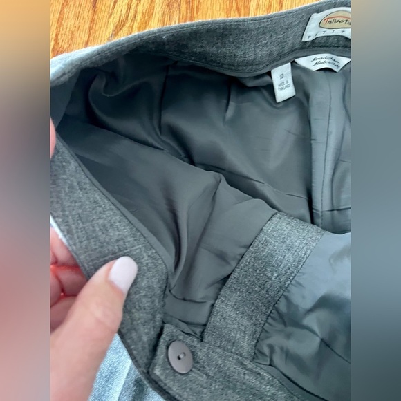 Talbots Petites Women’s Size 10 Gray Wool Dress Slacks Pants Lined - Picture 3 of 10